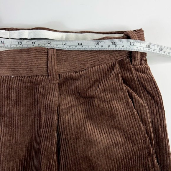Peter Christian Mens Straight Leg Pants Brown Corduroy Pockets Pleated 38x29 New - Picture 6 of 12